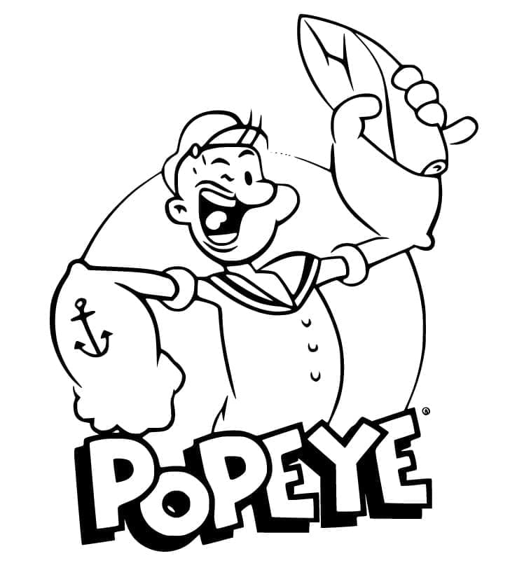 Planse De Colorat Cu Popeye Marinarul Desene De Colorat