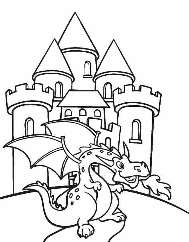 Castel cu dragon drăguț