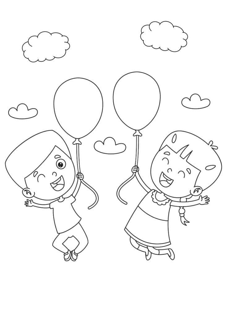 Copii cu baloane