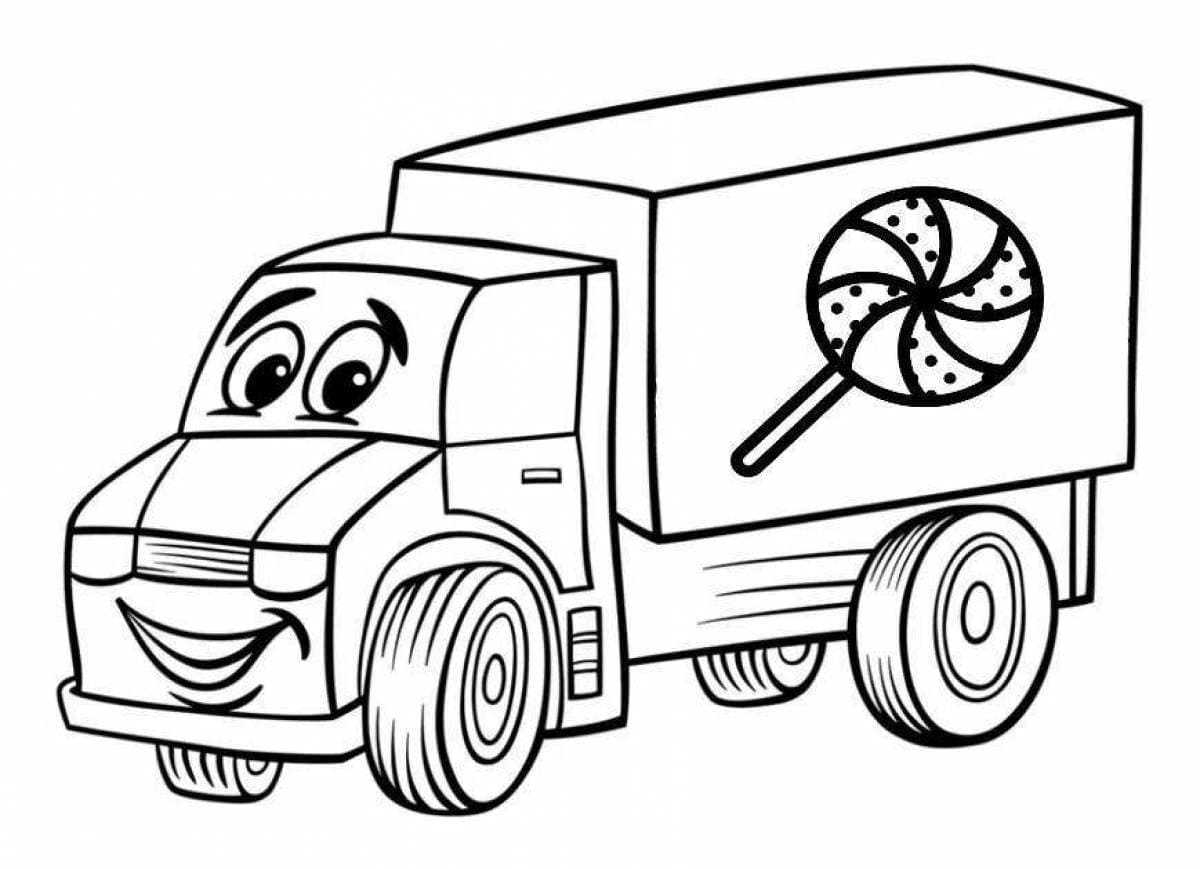 Desen animat drăguț camion