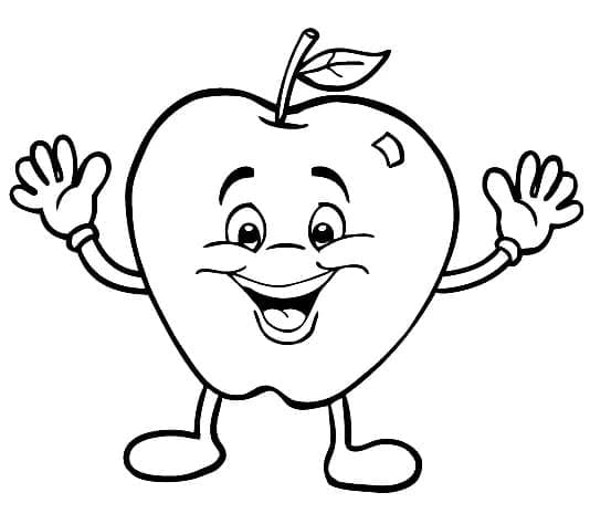 Desen animat măr fericit