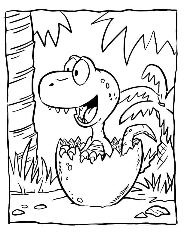 Dinozaur fericit în ou