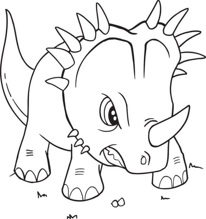 Dinozaur styracosaurus supărat