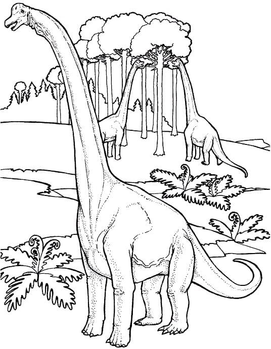 Dinozauri uriași în pădure