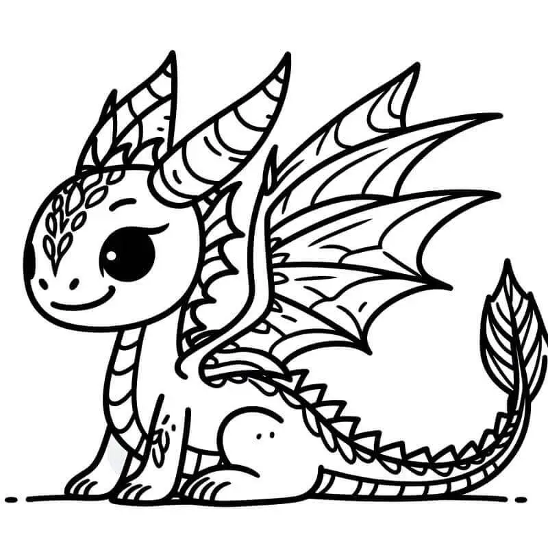 Fise de colorat cu Dragon de colorat p03