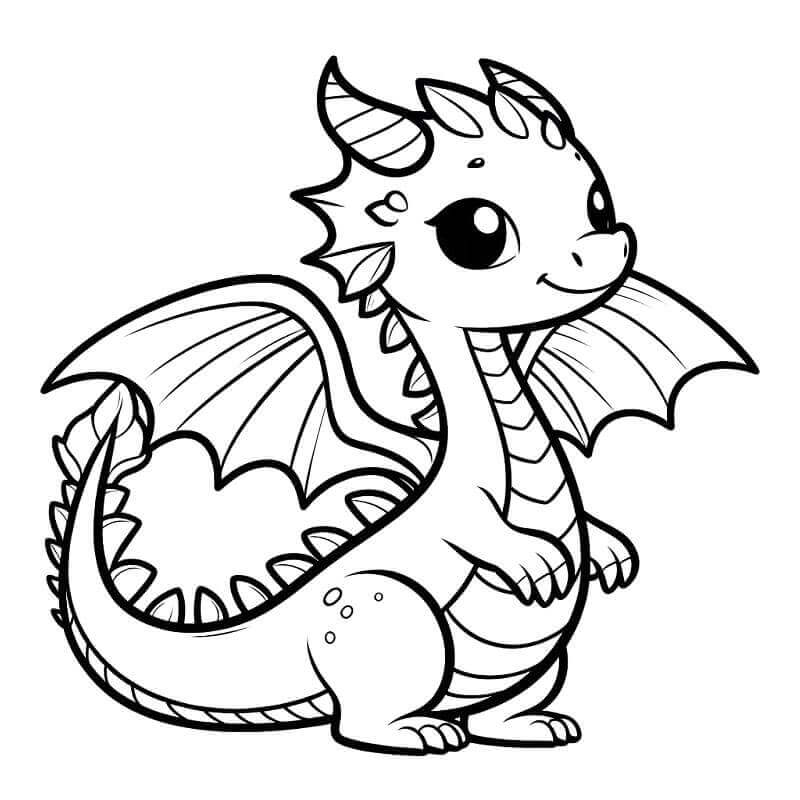 Planse de colorat cu Dragon