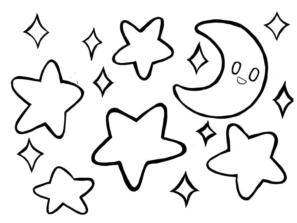Drăguță lună și stele