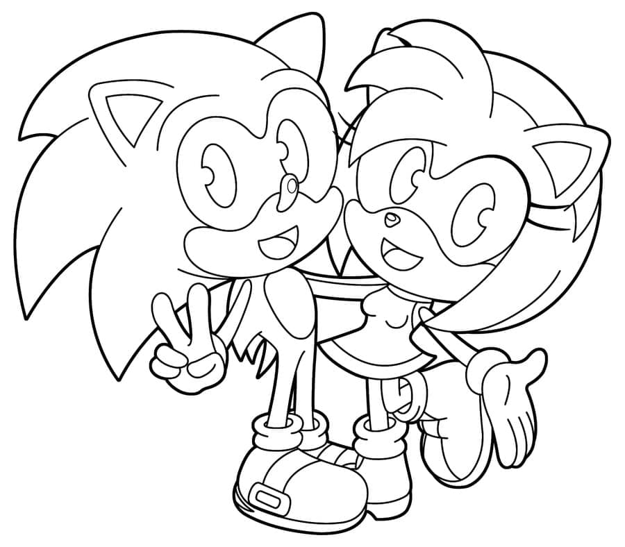 Drăguțul Sonic și Amy Rose