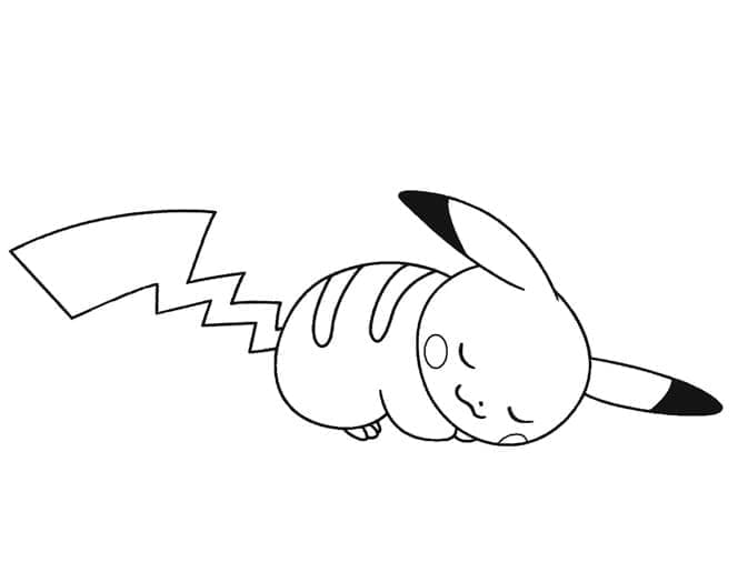Drăguțul pikachu doarme