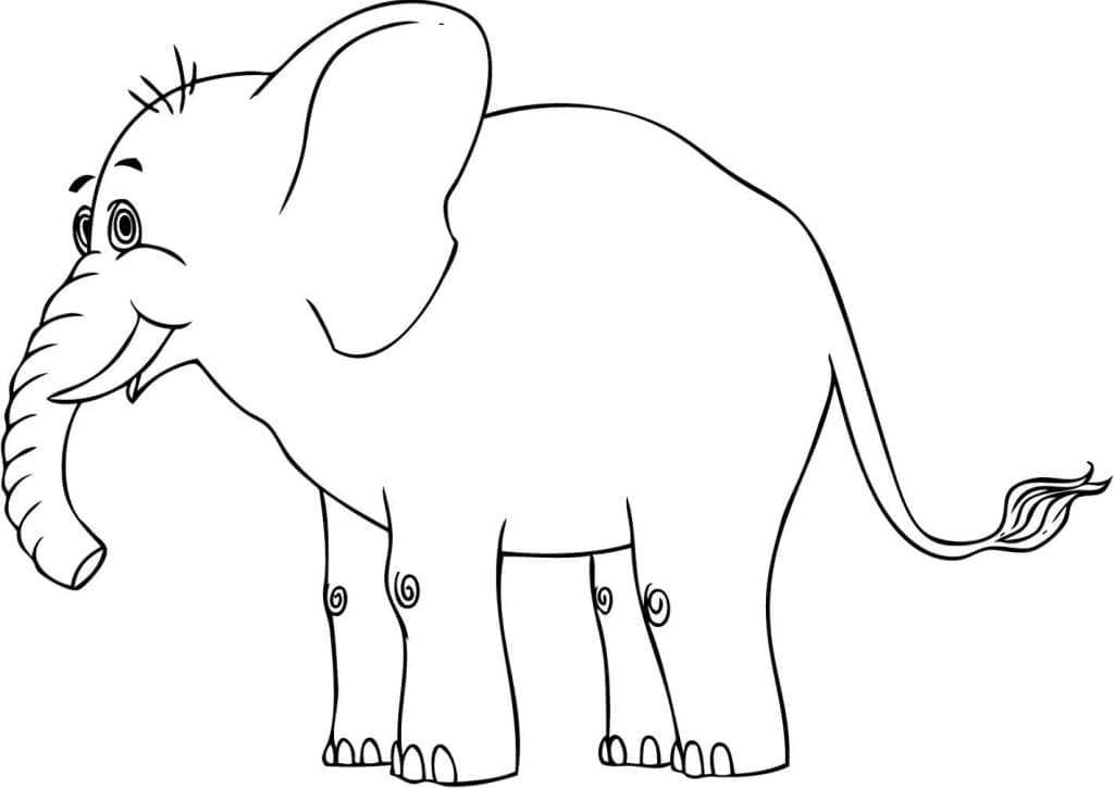 Elefant imprimabil pentru copii