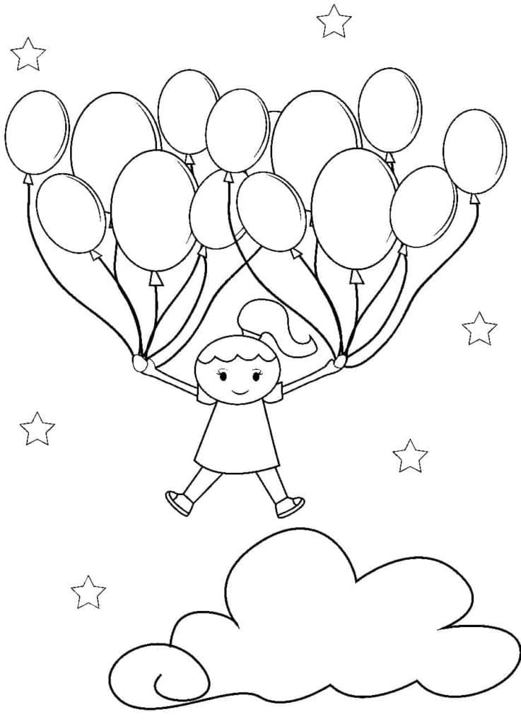 Fetiță cu baloane
