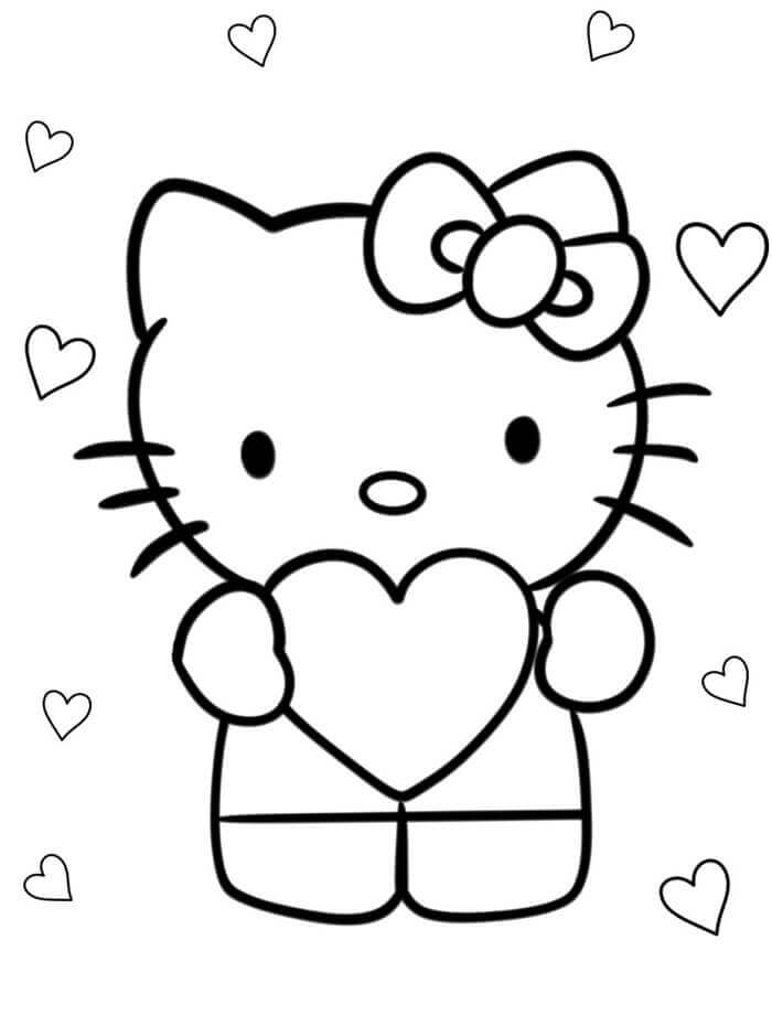 Fise de Colorat cu Hello Kitty de colorat p02