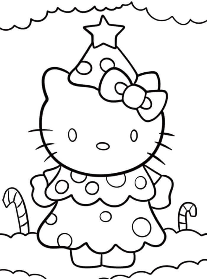 Fise de Colorat cu Hello Kitty de colorat p04