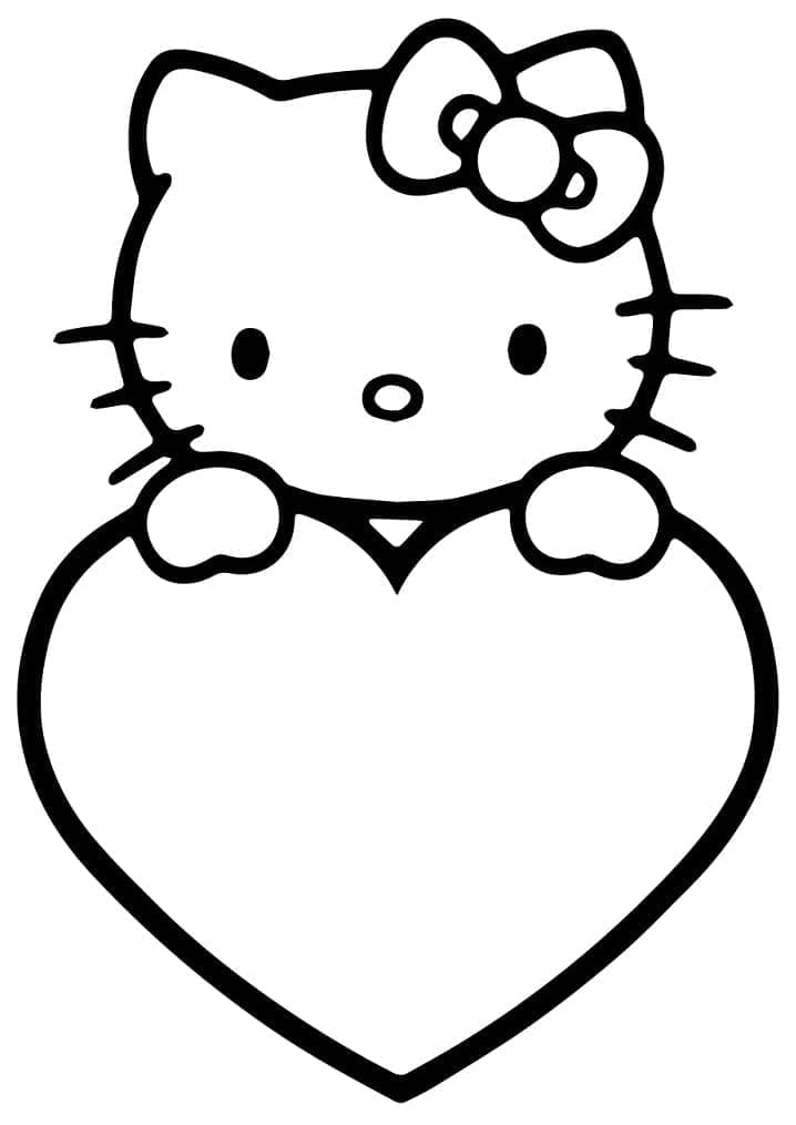 Hello Kitty și inimă