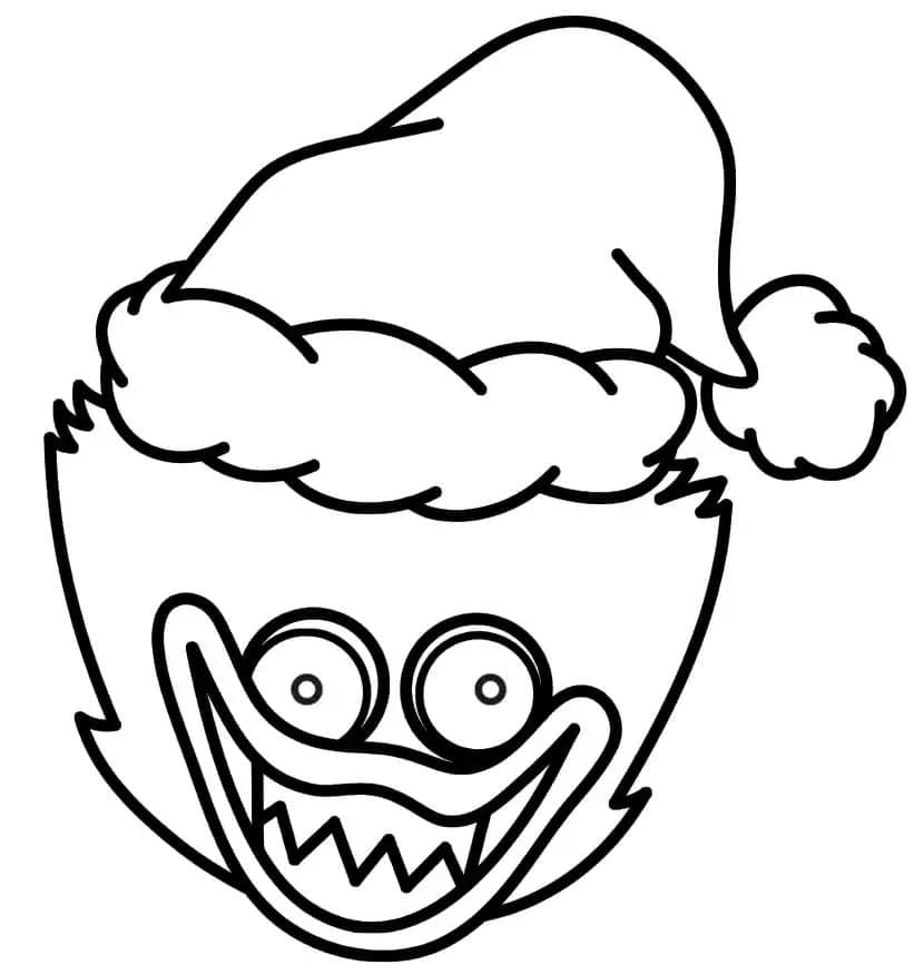 Huggy wuggy cu pălărie de moș crăciun