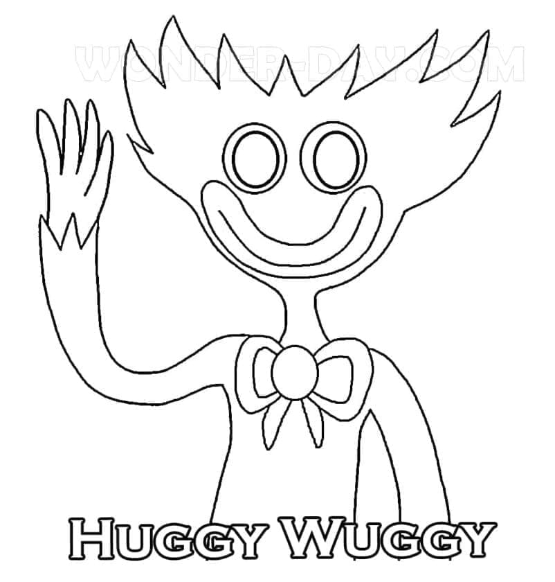 Huggy wuggy flutură mâna