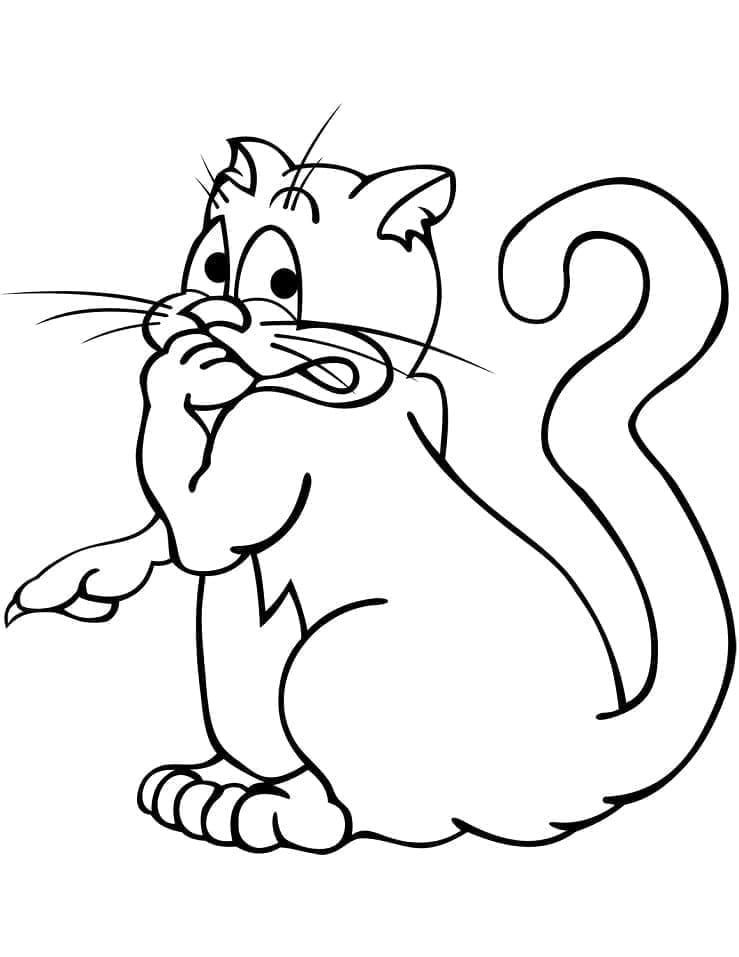 O pisică din desene animate
