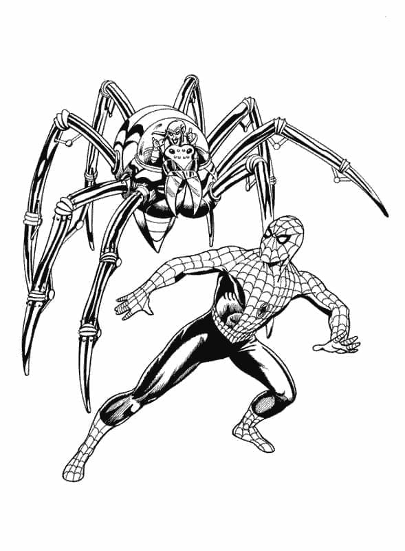 Omul Păianjen și păianjen uriaș