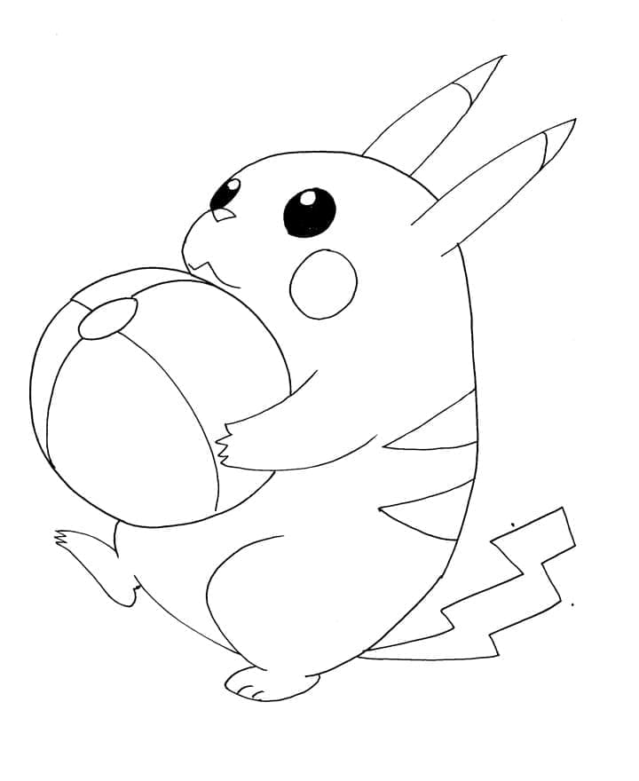Pikachu cu o minge