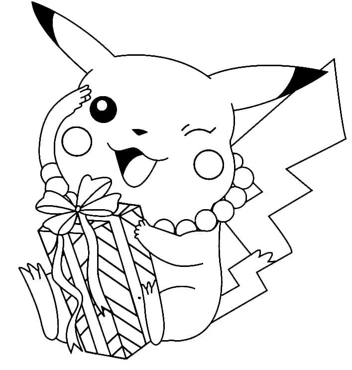 Pikachu minunat cu un cadou