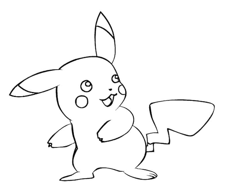 Pikachu se uită înapoi