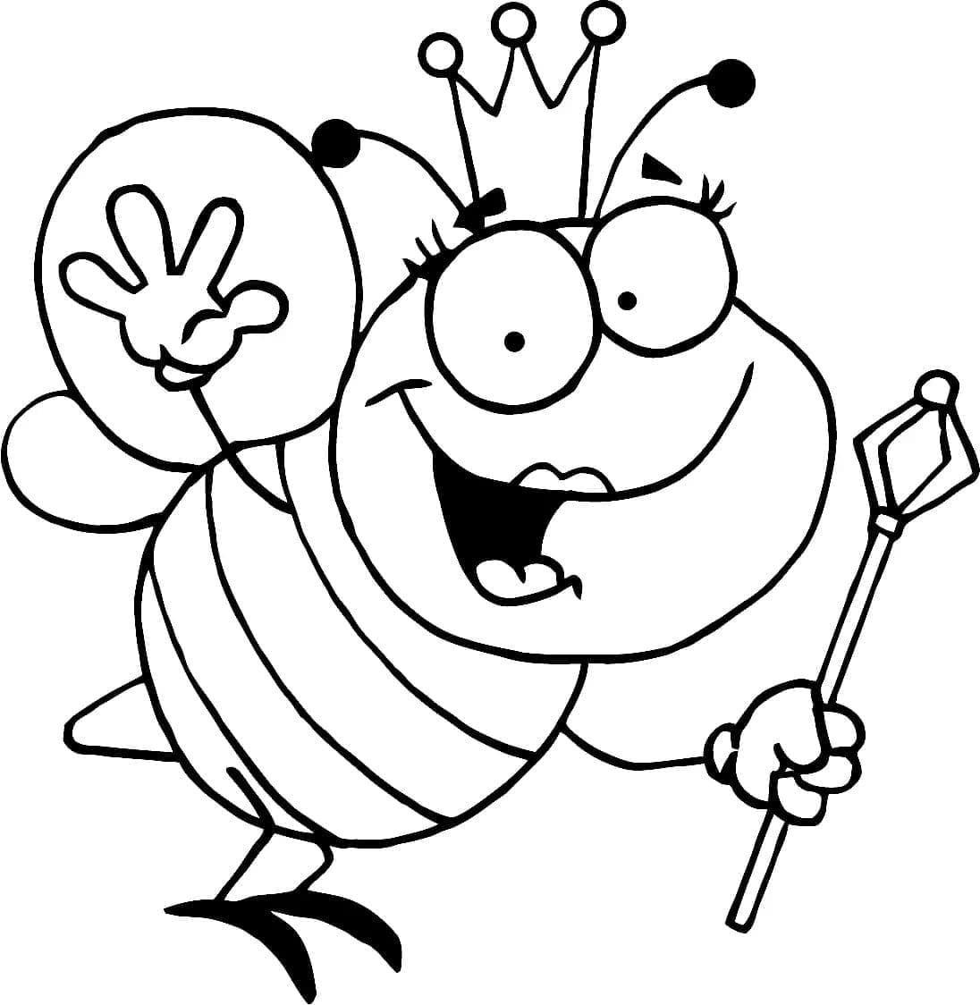 Regina albină de desene animate