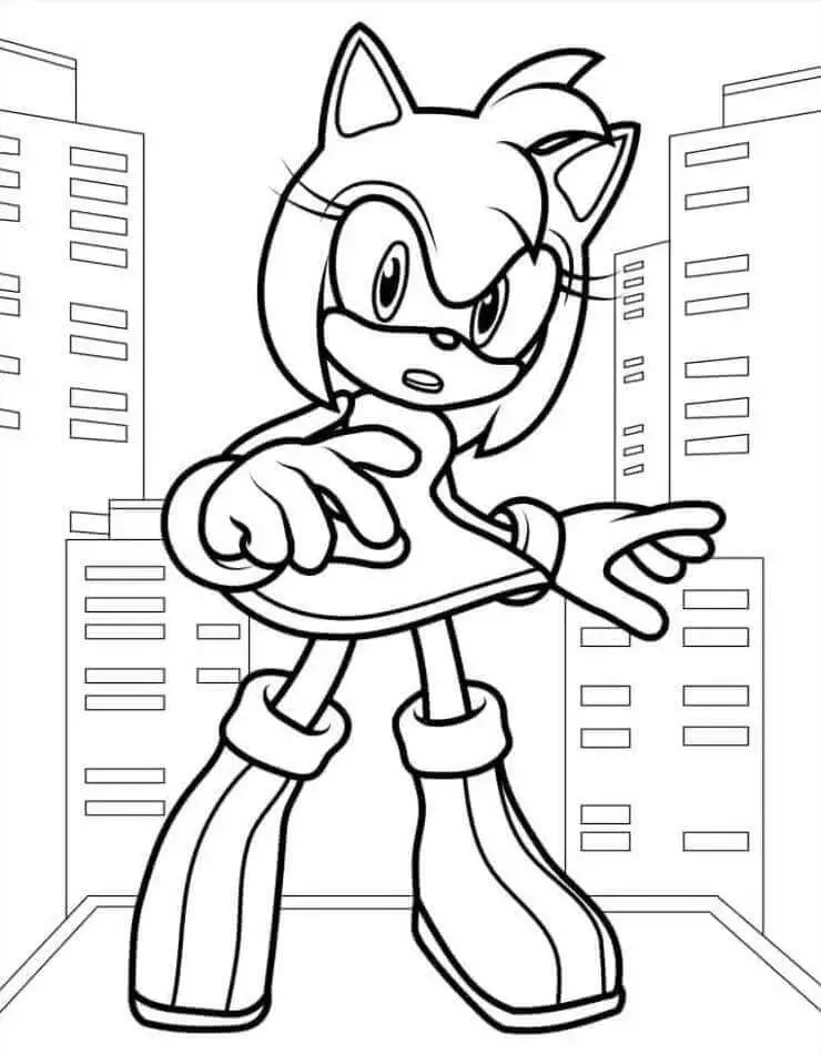 Fise de Colorat cu Sonic de colorat p01