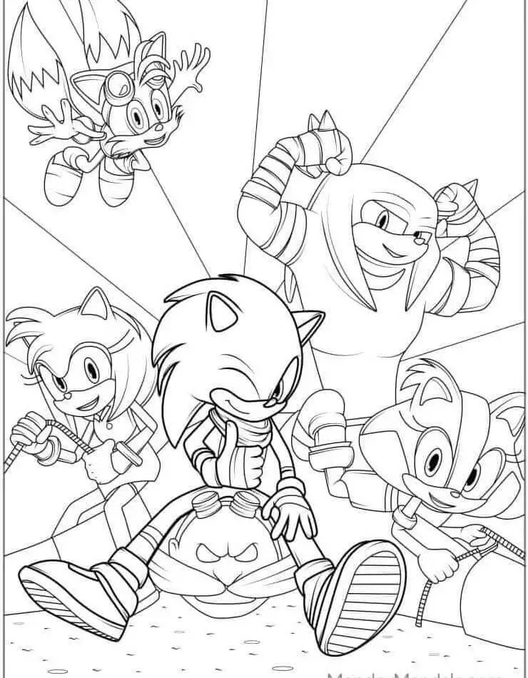 Fise de Colorat cu Sonic de colorat p04