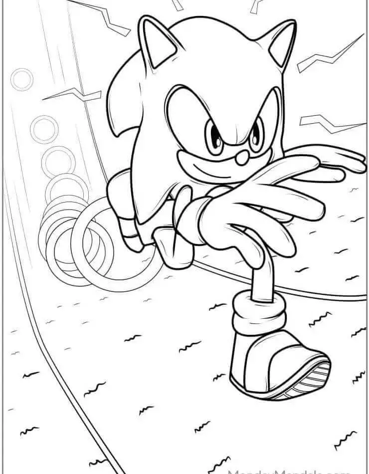 Planse de colorat cu Sonic
