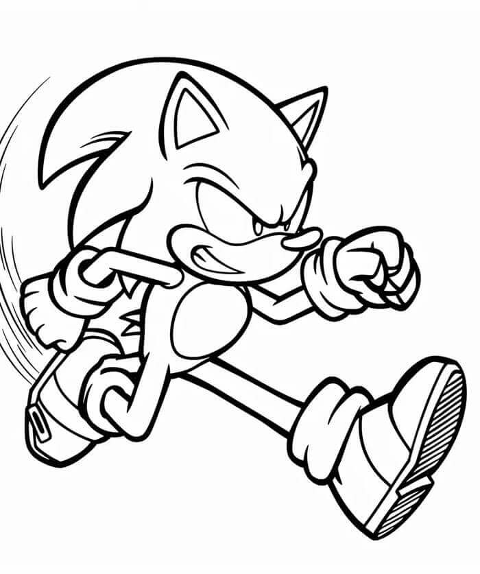 Fise de Colorat cu Sonic de colorat p08