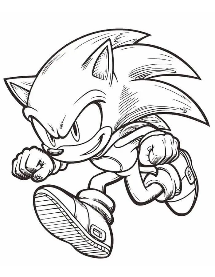 Fise de Colorat cu Sonic de colorat p10