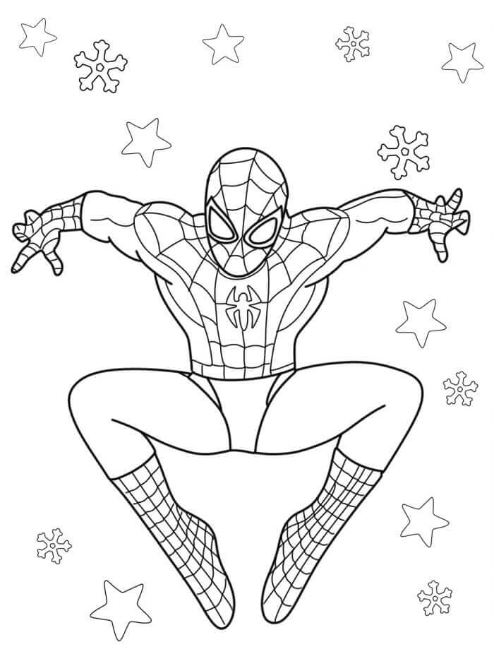 Fise de Colorat cu Spiderman de colorat p01