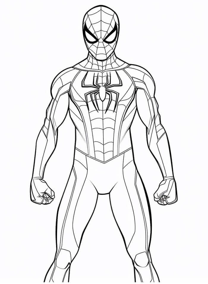 Fise de Colorat cu Spiderman de colorat p03