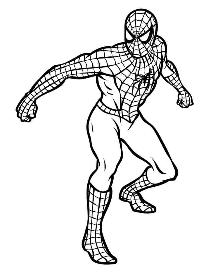 Fise de Colorat cu Spiderman de colorat p04