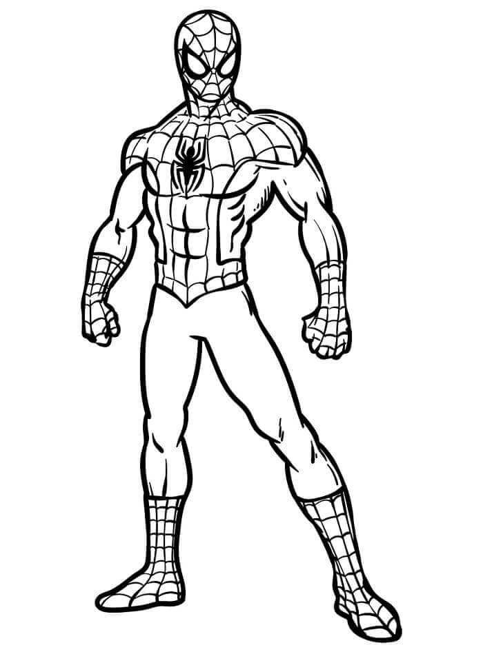 Fise de Colorat cu Spiderman de colorat p08