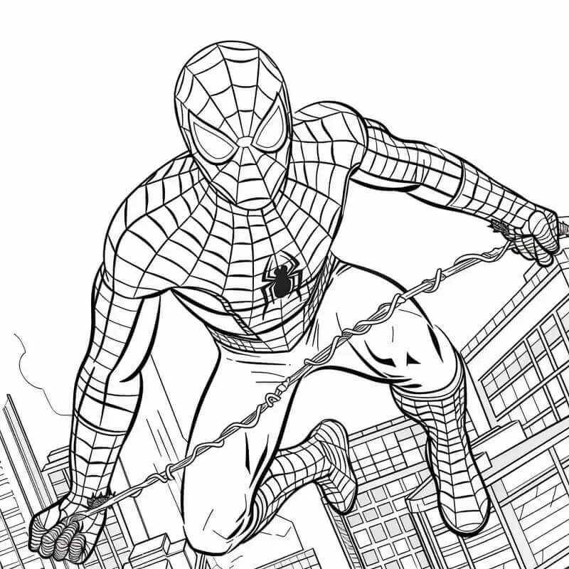 Fise de Colorat cu Spiderman de colorat p11