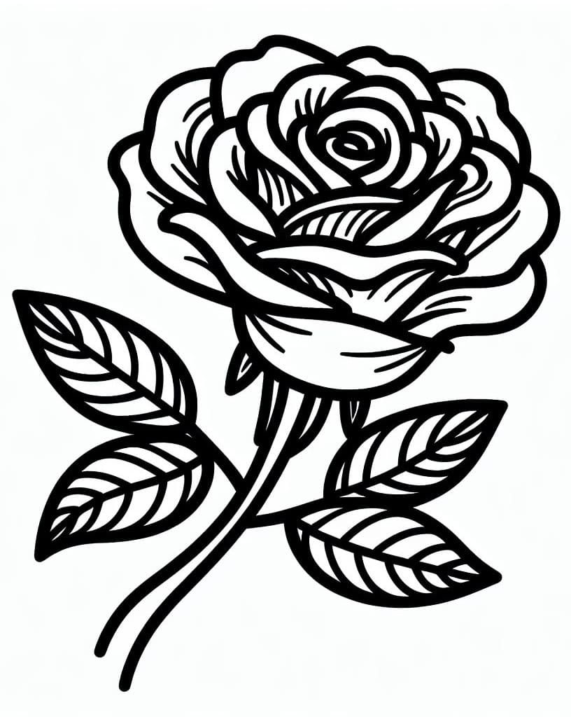 Trandafir imprimabil gratuit