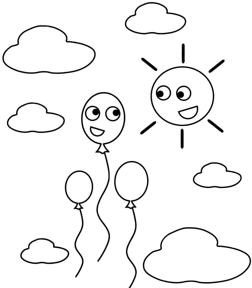 Trei baloane pe cer