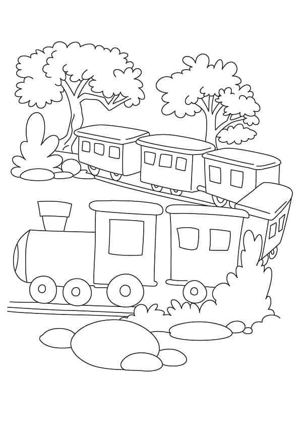Tren și copaci