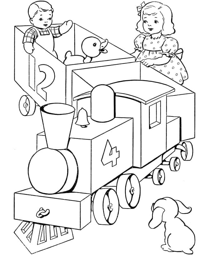 Tren și jucării