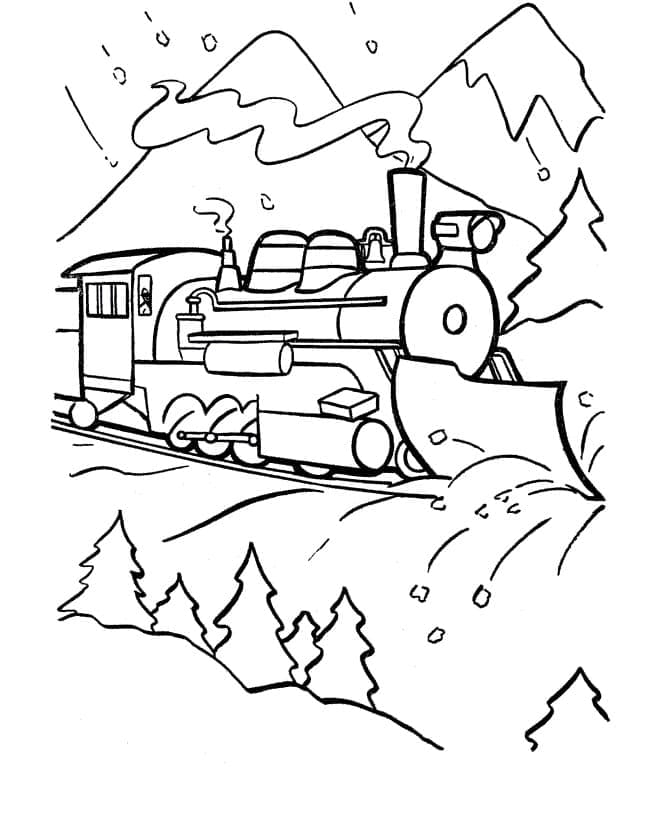 Tren și munți