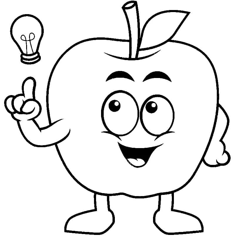 Un măr din desene animate