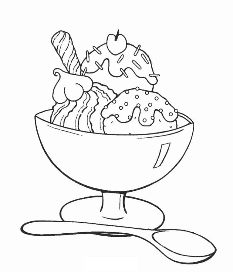 Un sundae cu înghețată