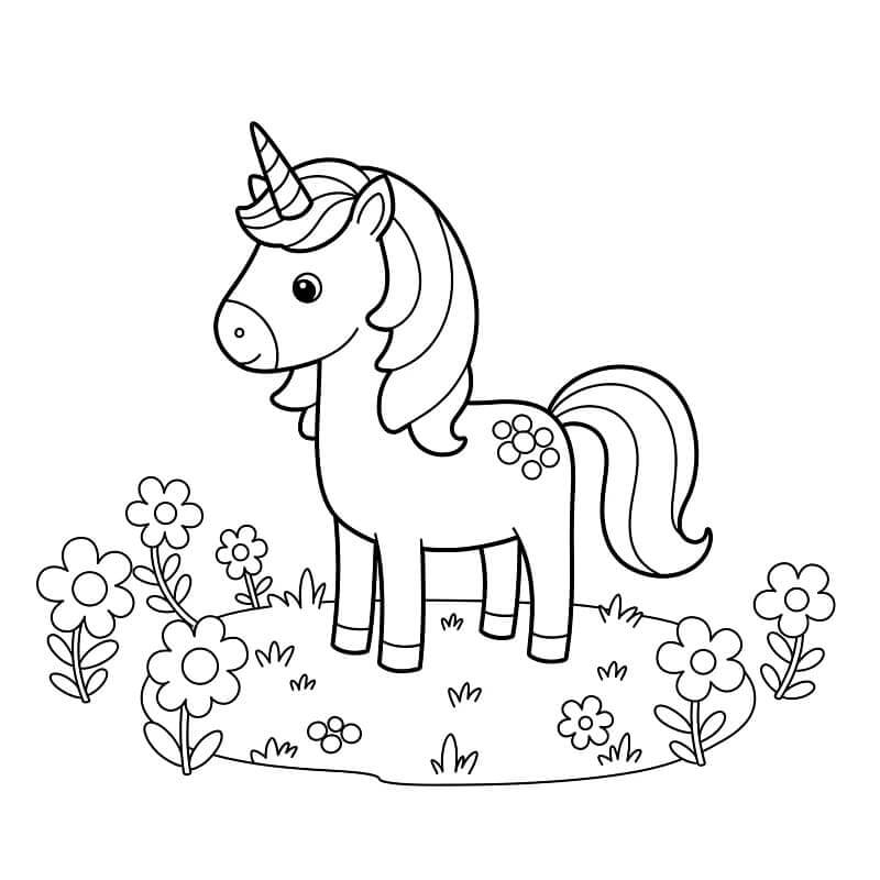 Fise de Colorat cu Unicorn de colorat p01