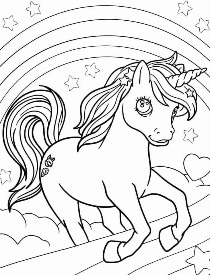 Fise de colorat cu Unicorn de colorat p03
