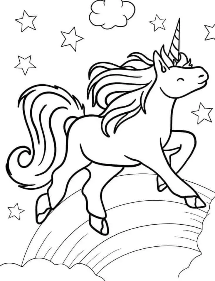 Fise de colorat cu Unicorn de colorat p04