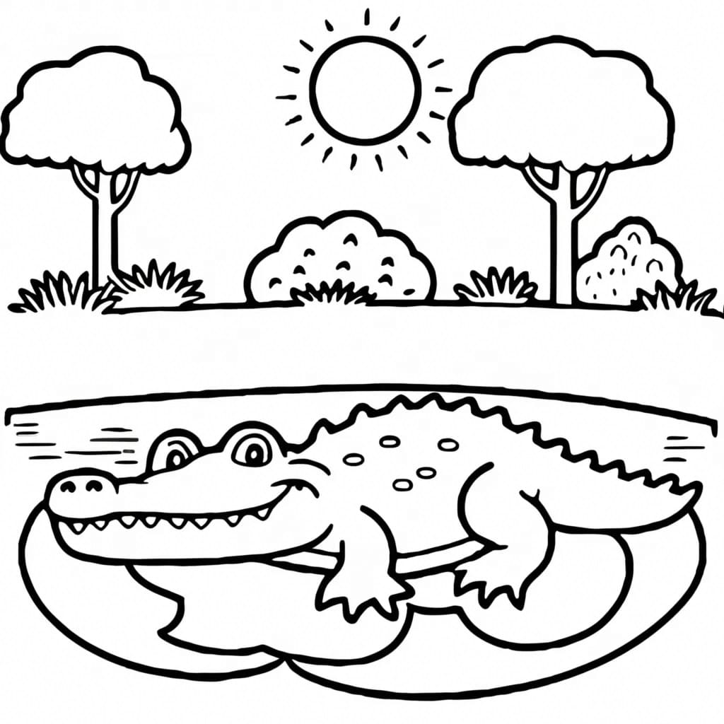 Aligator fericit