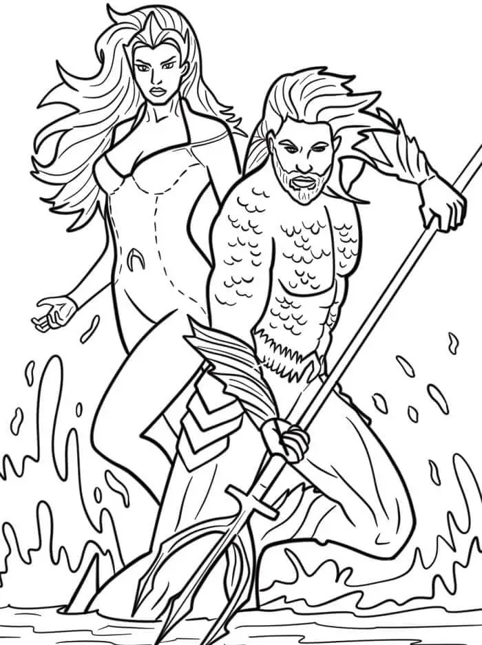 Fise de colorat cu Aquaman de colorat p06