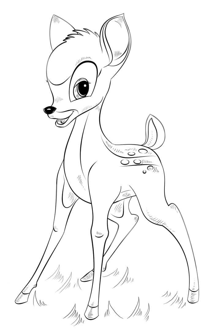 Bambi de colorat p02