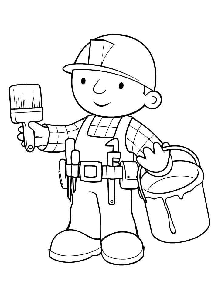 Bob the builder de colorat p28